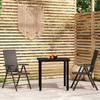 vidaXL 3-part. Garden Dining Set Black