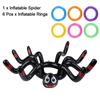 Halloween Spider Octopus Ring Toss Game Inflatable Toy Gifts Kids Halloween Party Decoration Indoor Outdoor Family Throwing Game
