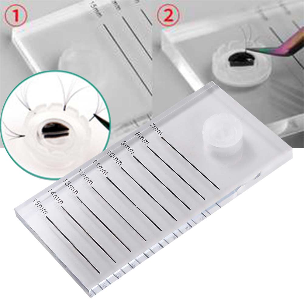 Shelf Lashes Glue Cap False Lash Tile Fake Eyelash Tray Clear Eyelash Plate Lashes Glue Pallet