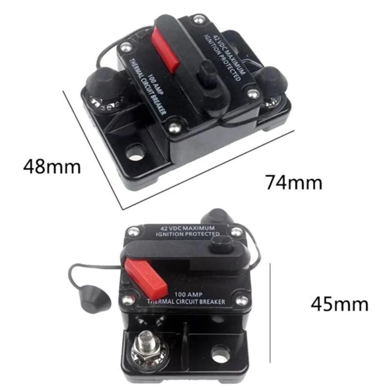 30A 40A 50A 60A 70A 80A 100A 120A 150A 200A 250A 300A AMP Interruttore Fusibile Reset 12-48V DC Auto Barca Auto Impermeabile