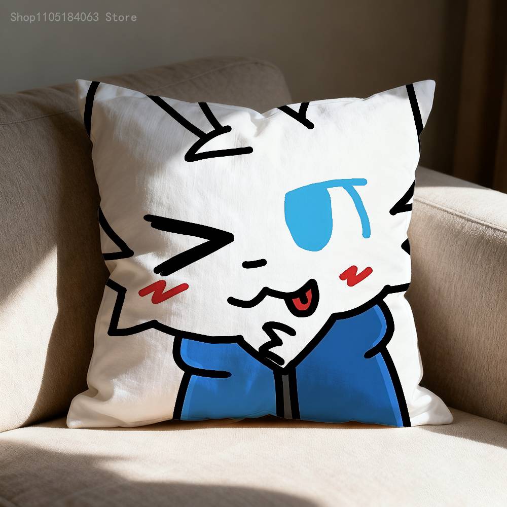 B-Boykisser Silly Cat Pillow Case For Sofa Decor Car Office Room Printing Cushion Cover Decorations and Protector