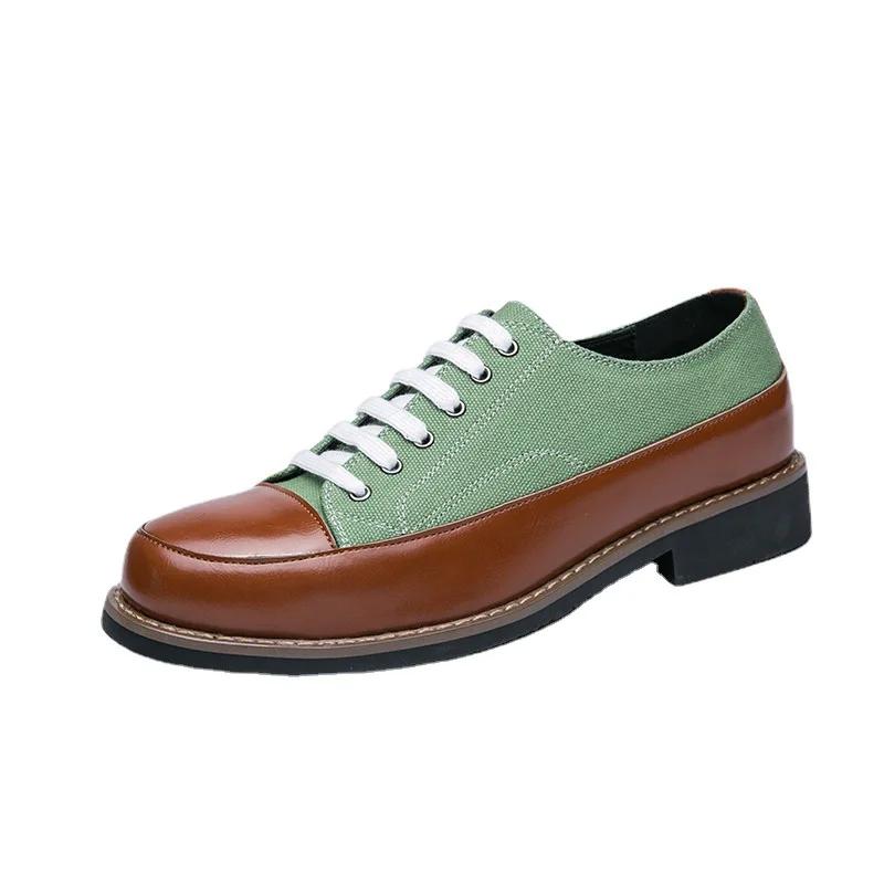 High Quality Low Heel Platform Shoes Leather Shoes Men Casual Lace Up Loafers Leather Premium Casual Luxury Brand Oxford Shoes