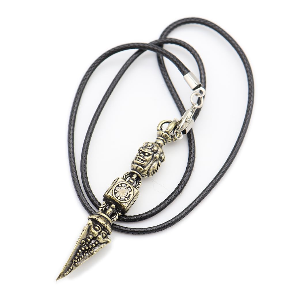 Kuritas besondere Buddha-Statue [Honbutsu] Kupfer Buddha-Altar-Utensil, Mini-Dokko-Vajra, 6,5 cm, dreigesichtige zornige Gottheit, esoterischer Buddhist