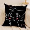 Anime Boykisser Silly Cat Cushion Cover Silky Short Plush DoubleSided Printed Pillow Case for Sofa All Seasons Home Decor Gift