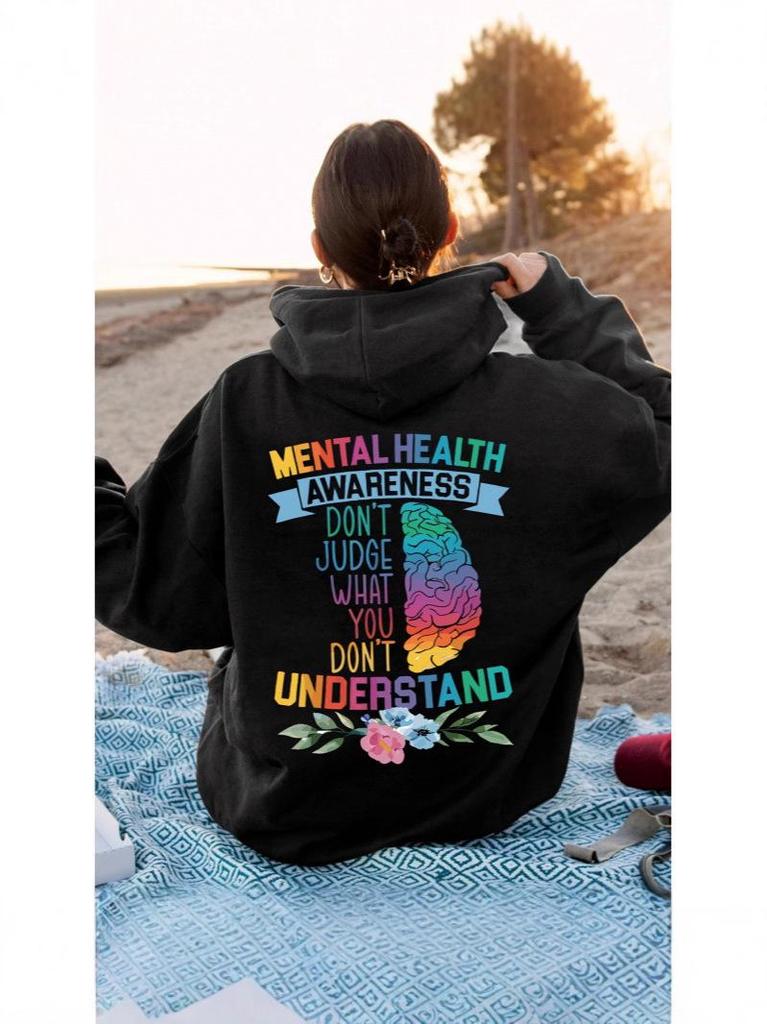 Plus Size Mental Health Awareness Pullover Hoodie