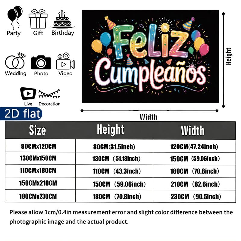 1pc 2D Flat Party Banner - Studio Photo Prop