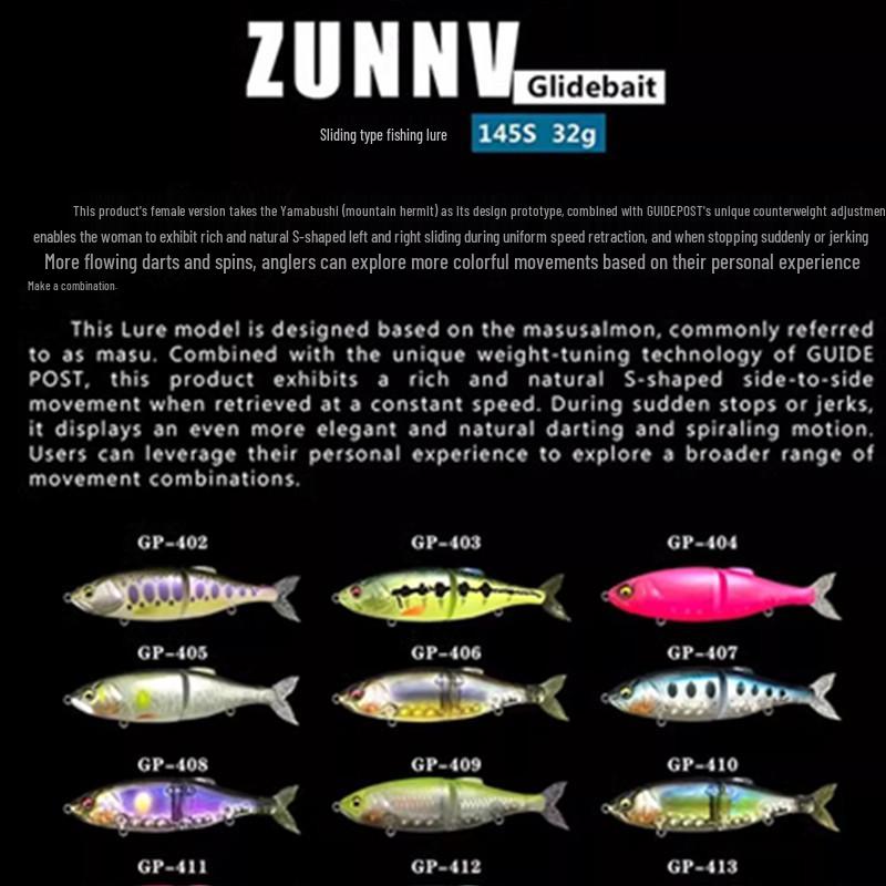 GUIDEPOST Trout & Bass Lure 4.5g/32g - Small/Large Competition Black Pit