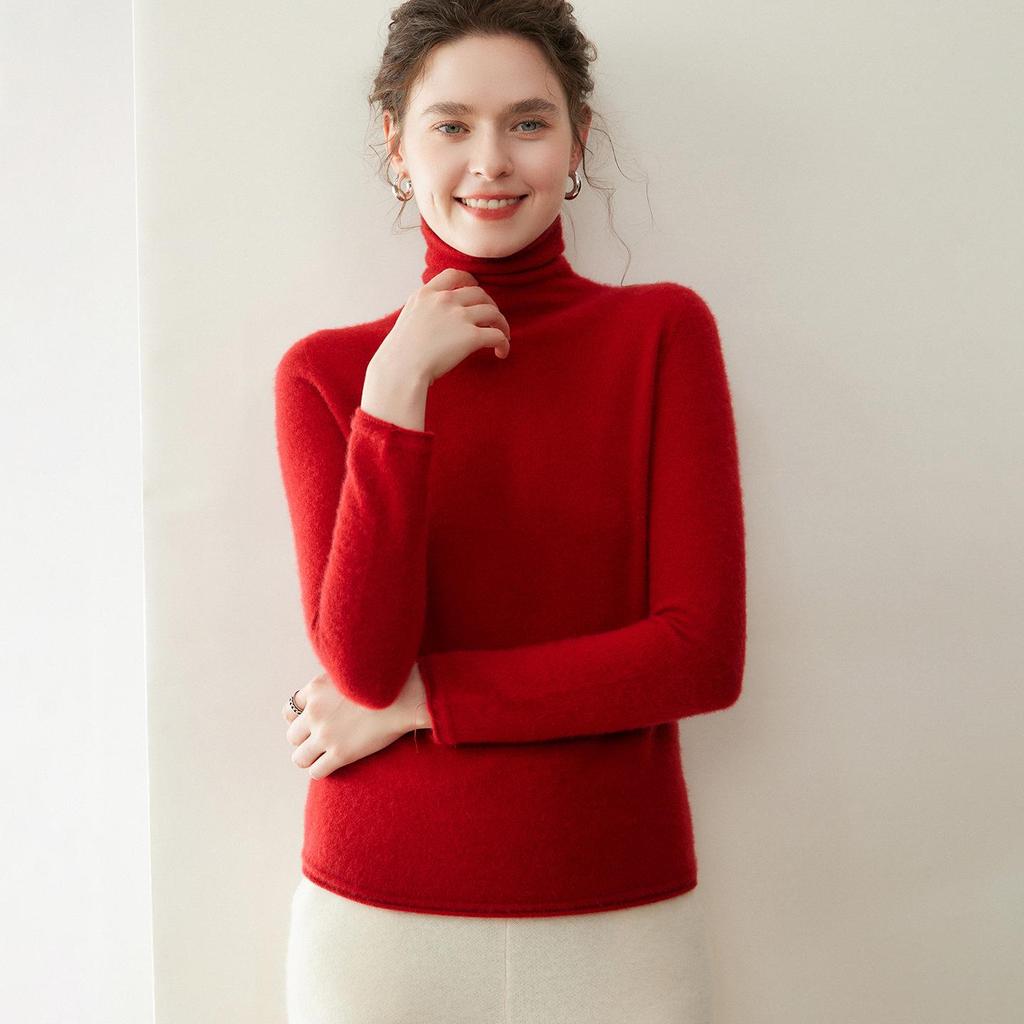 Women's Cashmere Sweater: Autumn/Winter Simple Versatile Pullover Base Layer
