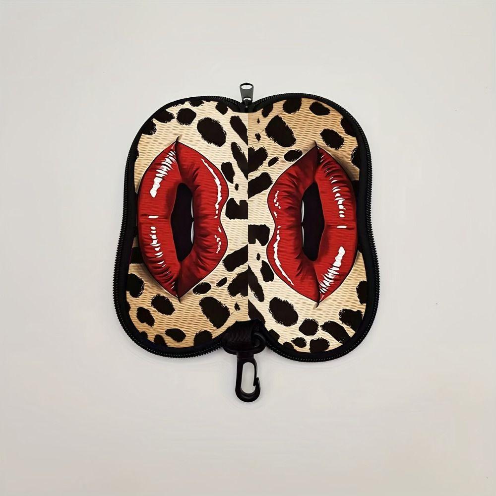 Hanging Sunglasses Storage Bag Lips Print Sunglasses Holder Portable Reading Glass Pouch Gifts