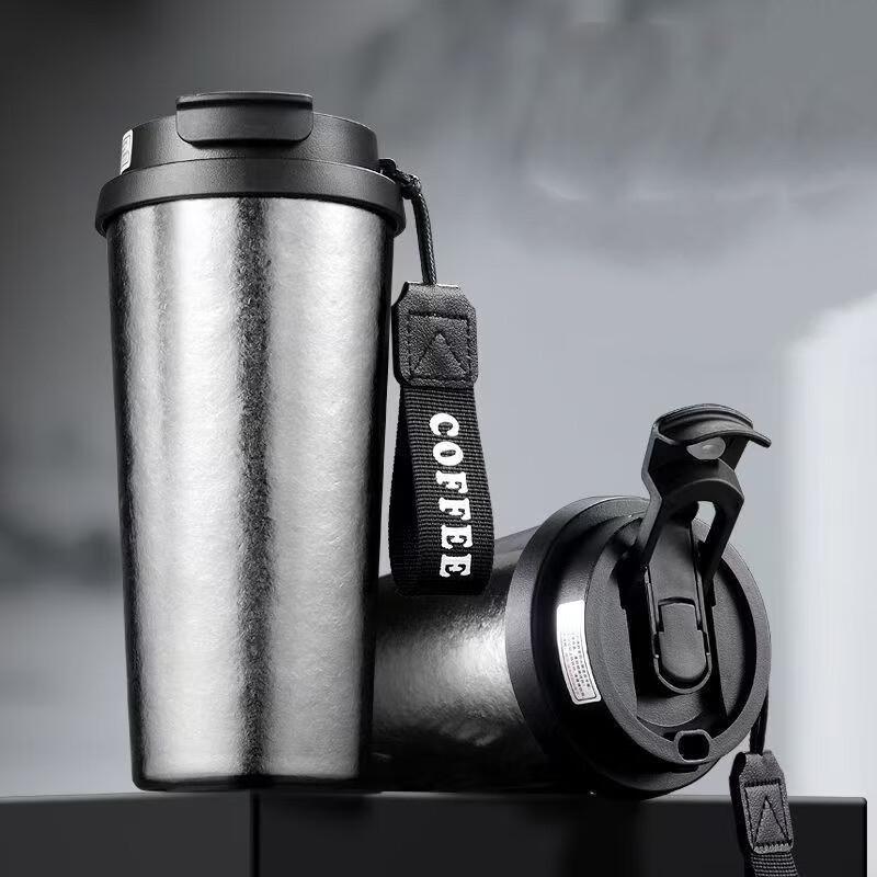 Shangqi Lily of the Valley Insulated Coffee Mug with Carry Strap