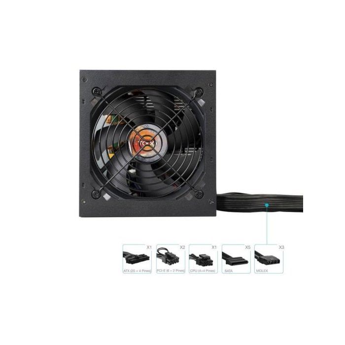 Fuente De Alimentación TooQ TQHELIOS-650SP 650W 80Plus Bronze PFC Activo Ventilador 120 Mm