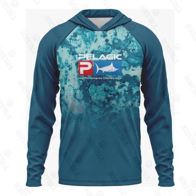 Mens Quick-Dry UV Protection Fishing Shirt With Hood Lightweight Outdoor Long Sleeve Top Summer Cycling Sports