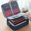 Household Multi-Layer Document Storage Box for Certificates, Passports, Cards. Multi-Function File Storage Bag for Family