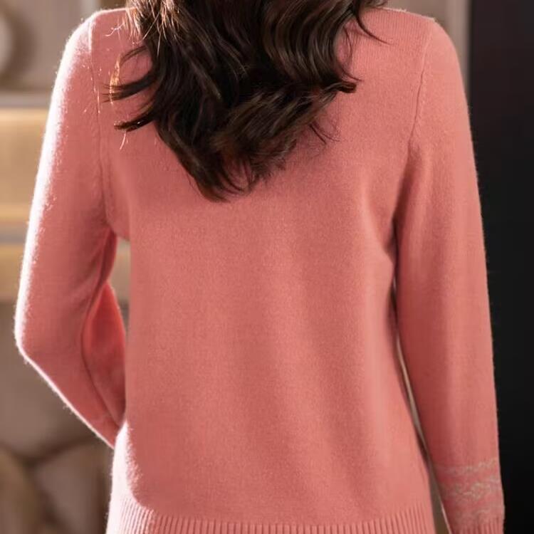 Dámský poloviční rolák Nový podzimní a zimní malý krátký svetr Silný pletený základní top