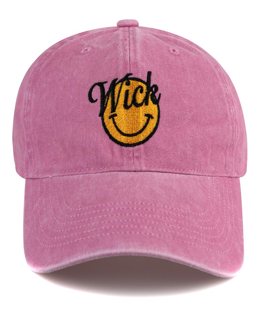 Wig Smile Stonewashed Ball Cap - Pink