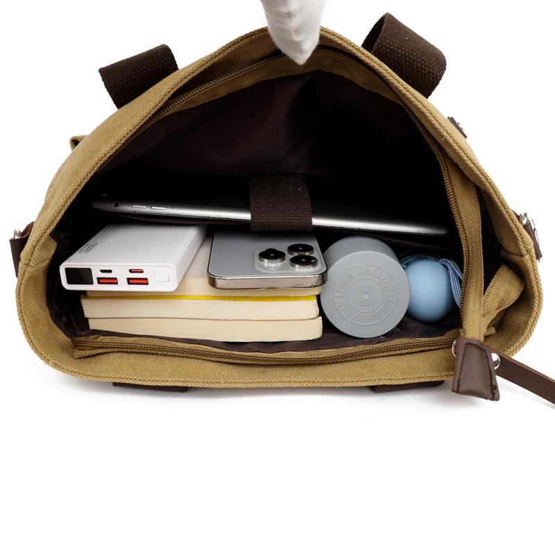 Canvas Shoulder Bag Men's Travel Handbag