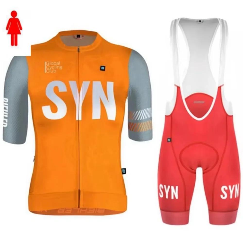 

Women Long SleeveCycling Apparel Close-fitting Road Cycling Race Jersey Bib Shorts Set Summer MTB Clothing Summer Breathable Cycling Suit Set 2026 5XL