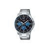 Standard Series Enticer Business Minimalist Unicorn Steel Band Waterproof Quartz Movement Stainless Steel Watch Men Watches Blue MTP-1374D-2A