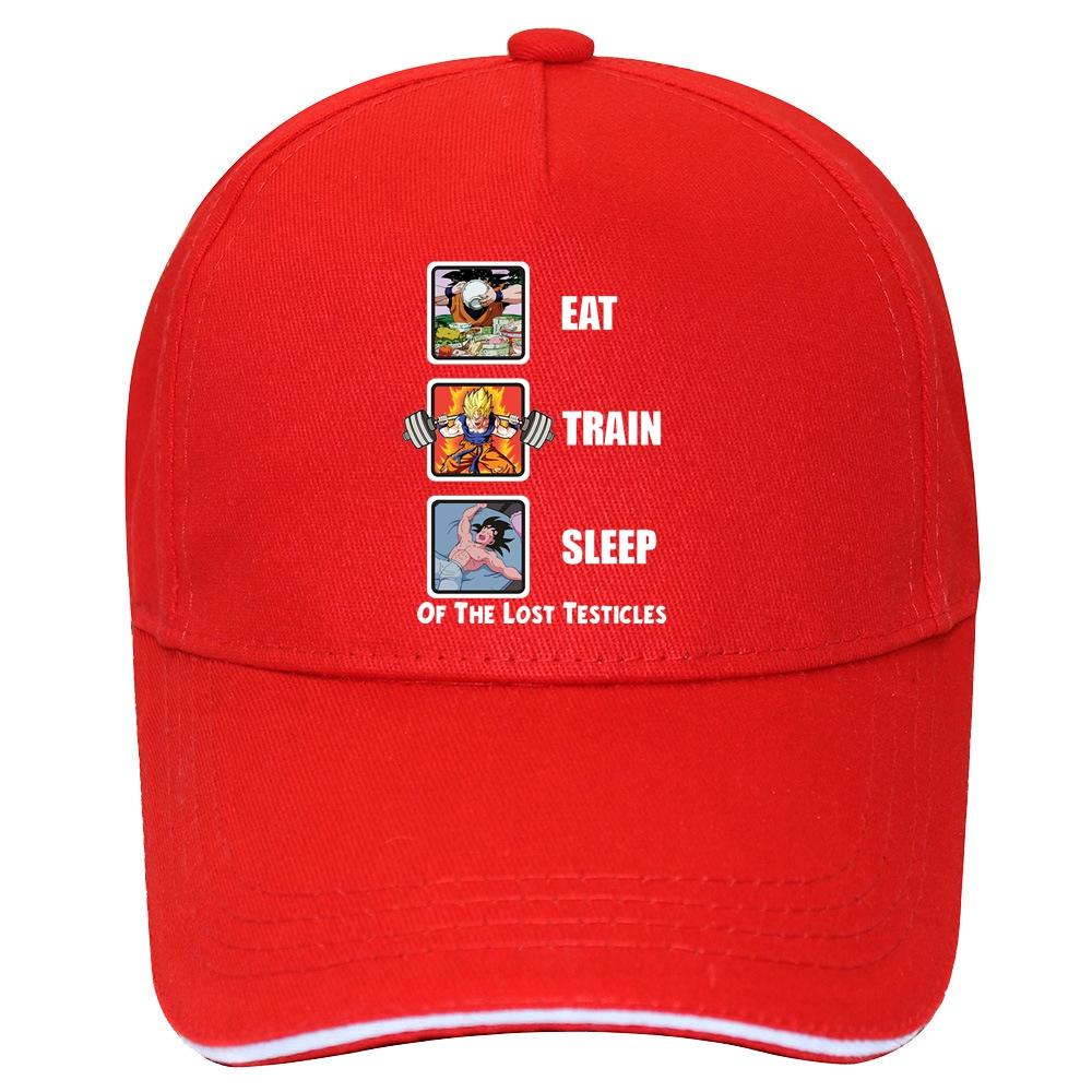 2023 Eat Train Sleep GoKu Hat Unisex Humor Casual Printed College Unisexs Cap Baseball Women Hip Hop Cap Hats