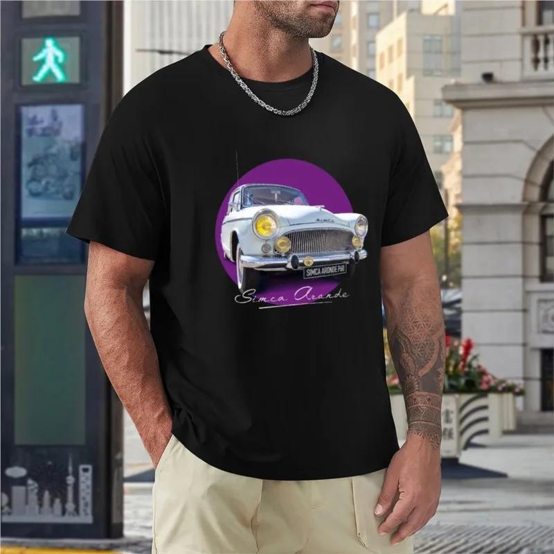 Simca Aronde P60 T-Shirt Aesthetic Clothing Black T Shirts Tees Black T-shirts for Men