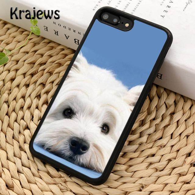 Krajews Cute Animals Westie Dog Soft Phone Case Cover For iPhone 14 6s 7 8 Plus XR XS 11 12 13 Pro Max Samsung S21 S22ultra Plus