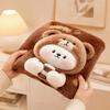Cute Puppy Pattern Pad Plush Animal Chair Pad, Square Cozy Seat Cushion, Cat Pattern, 15.8 Comfortable Office Cushion x Inch with Non-Slip Backing for