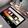 Retro Cassette Tape Design Rug Non-slip Rug Suitable for Living Room and Bedroom Sofas.