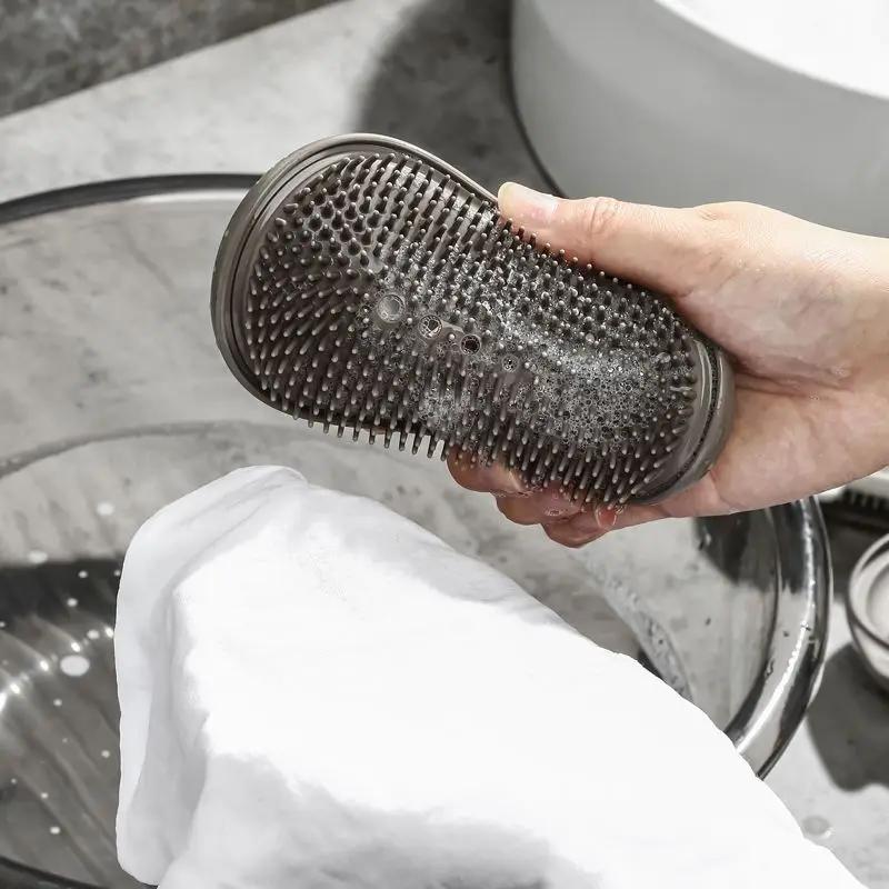 Portable Silicone Soap Dish with Double-Layer Lid - Travel Bathroom Organizer Odor-Resistant Drainage SoapHolderTray for Shower