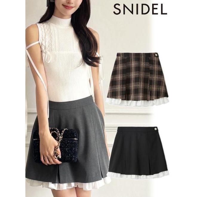 (10% OFF & 300 yen OFF for a limited time) snidel / Snidel Layered Mini Skirt 26 Spring/Summer. SWFP262126