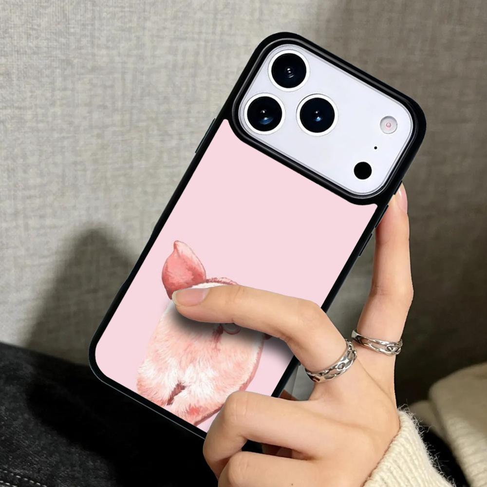 Capa Case for iPhone 17 Air 16 Pro Max 15 Plus 11 13 Mini 14 12 Back Phone Cover cute pig