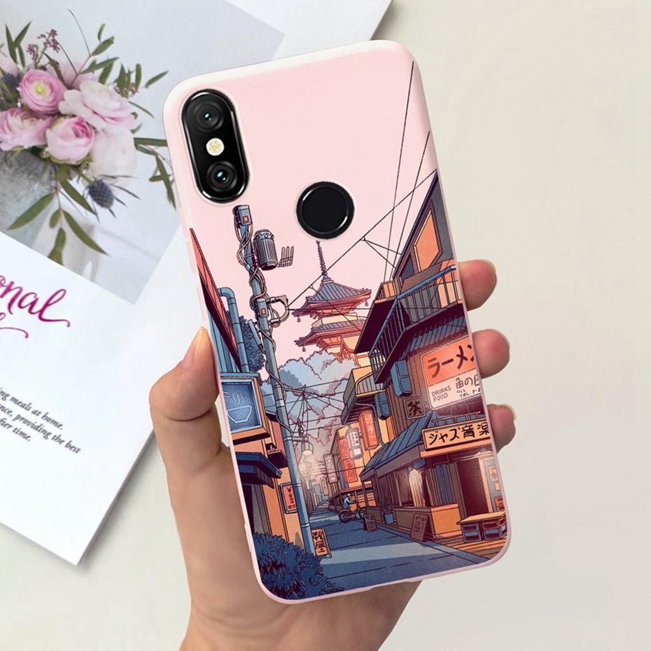 Fashion Phone Case For Xiaomi Mi A2 Lite 5.84" Candy Color Soft Silicone TPU Bumper For Xiaomi Mi A2lite Back Cover