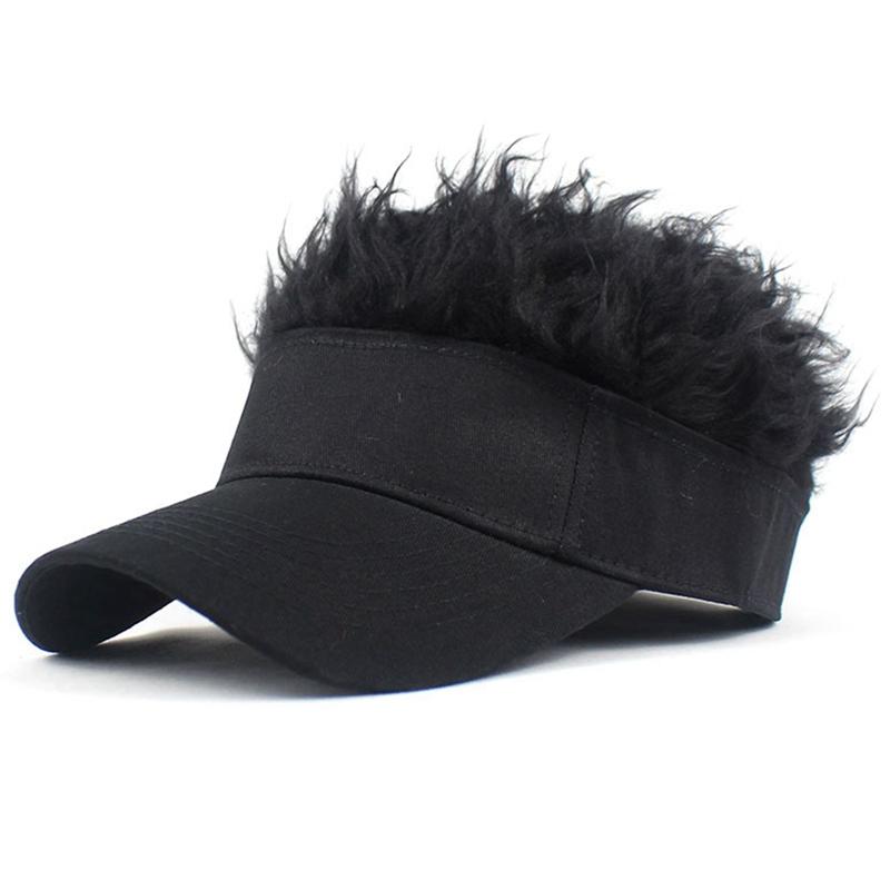 Unisex Spiked Hairs Wig Hat With Spiked Wigs Outdoor Sunshade Baseball Cap Sunhat Fancy Performance Casual Hip-Hop Dance Visor