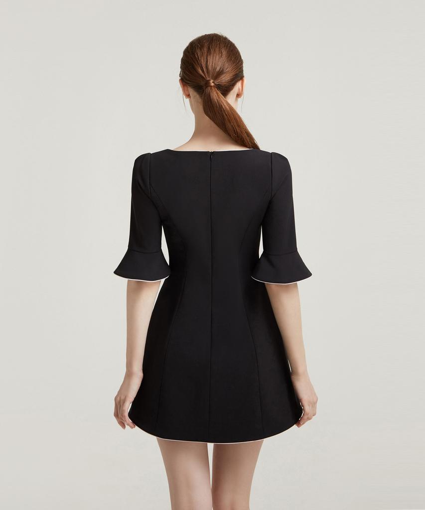 Ageunel Black Snow Dress