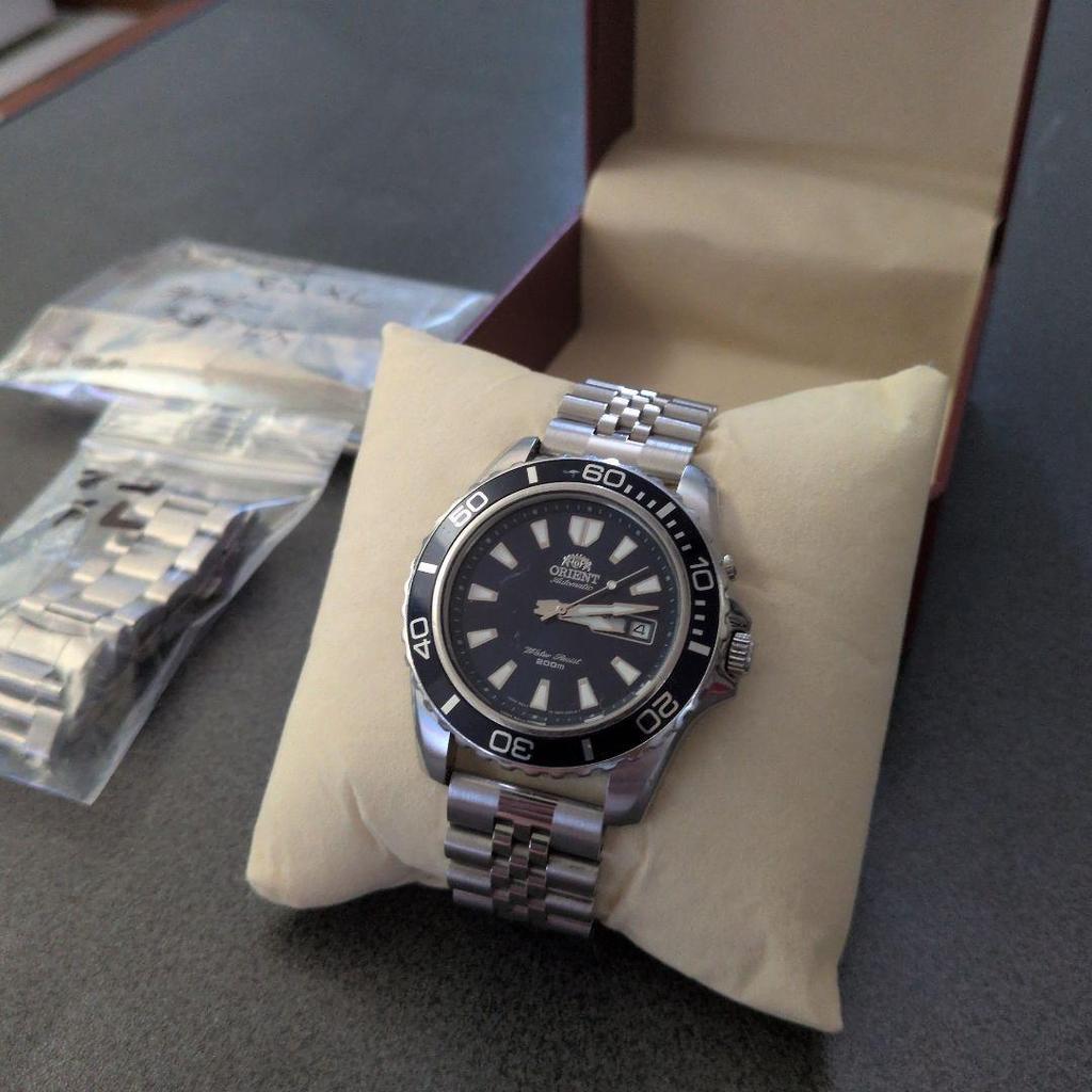 Used ORIENT MAKO XL Automatic Watch Cheap Setting. NAVY