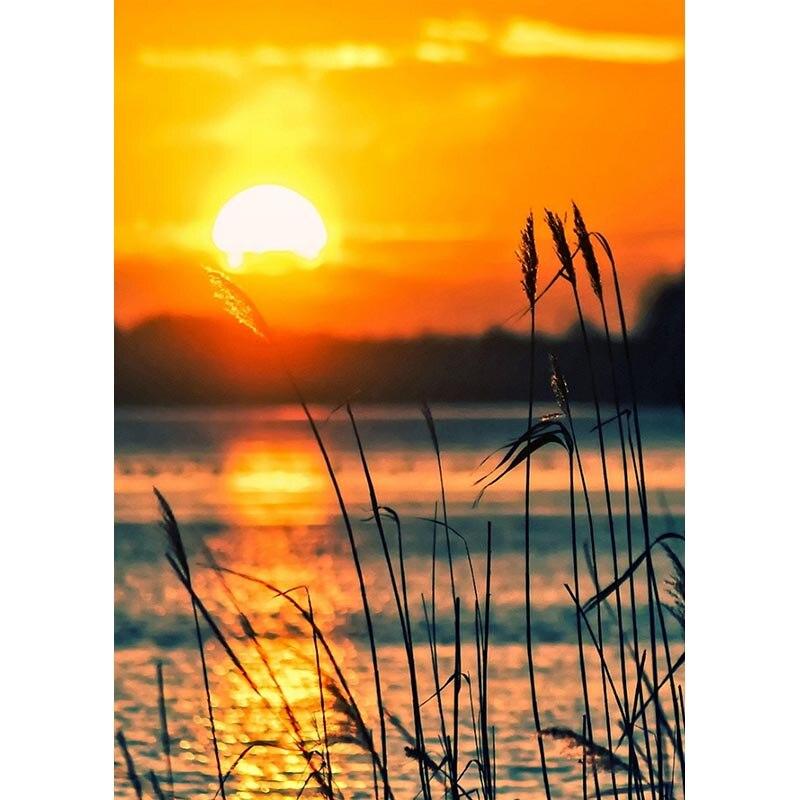 

5D DIY алмазная живопись закат пейзаж Алмазная вышивка пейзаж вышивка крестом полная круглая дрель ремесла домашний декор подарок Full Round 30x40CM