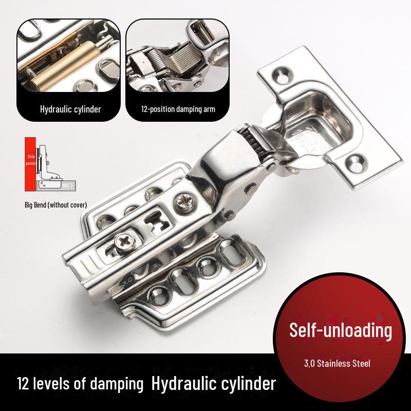 304 Stainless Steel Hydraulic Buffer Wardrobe Cabinet Door Folding Hinge