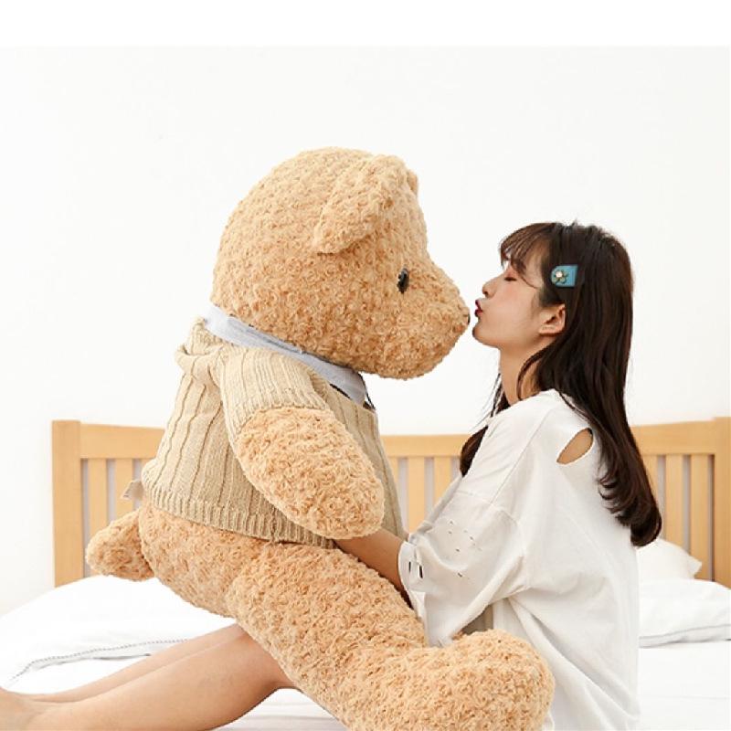 Hugs Baby Preserved Flower Bear Plush Toy - Sweater Teddy Birthday Gift