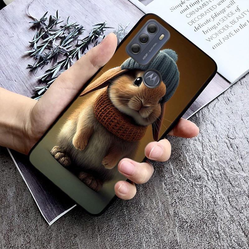 Phone Case For Moto G86 G85 G75 G15 G05 G56 G72 G53 G54 G84 G60 G31 G32 G24 G 5G G Play Rabbit Bunny Animal