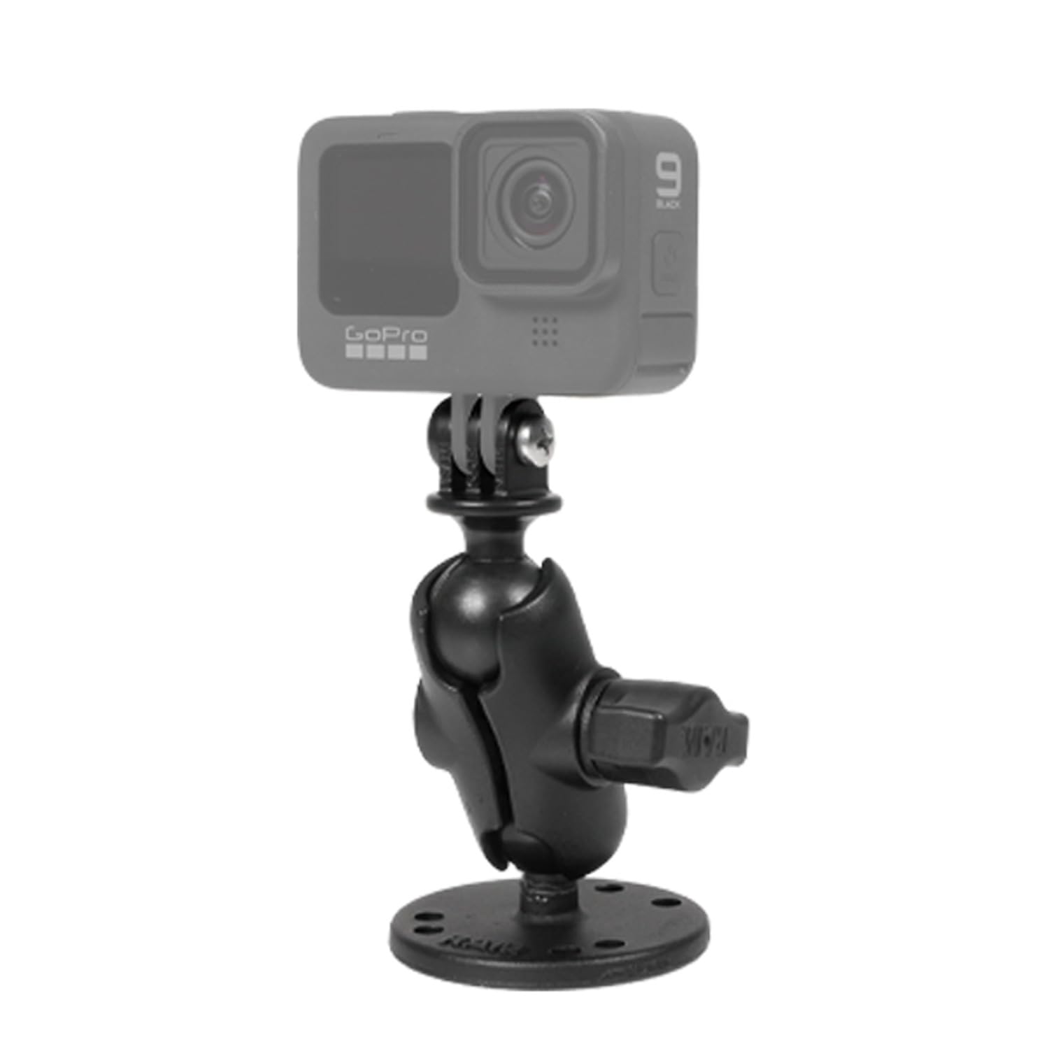 

GoPro Camera Mount Set Round Base Arm GoPro Adapter with Hole Flat Base 2.5 (S) [1 inch] чорний