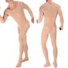 Mens Crotchless Full Bodysuit Black Beige See Through Sexy Bodystocking Lingerie Stretchy Glossy Tights Male Costume