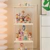 Transparent Plastic Storage Box Living Room Decoration Display Rack Doll Figurine Showcase Storage Organizer Case for Home DIY
