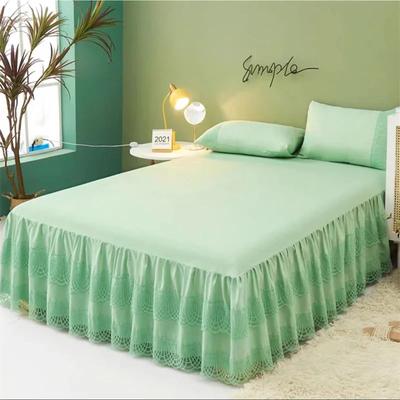 Copriletto Principessa in Pizzo Stile Gonna da Letto Antipolvere Decorativo Copriletto grande orlo 1.5/1.8/2m Materasso Antiscivolo Copertura Protettiva