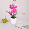 5 Heads Artificial Butterfly Orchid Potted Bonsai Home Garden Balcony Desktop Bedroom Living Room Decoration Fake Plants Bonsai