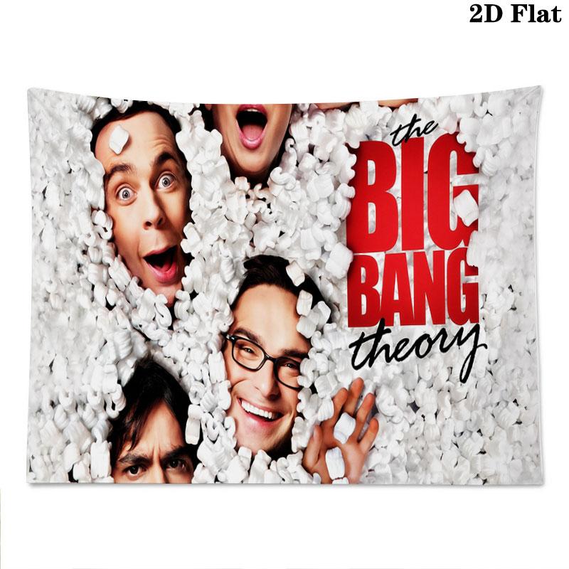 The Big Bang Theory Wall Tapestry, Aesthetic Printed Fabric Blanket, Suitable for Bedroom, Living Room, and Home Decor.