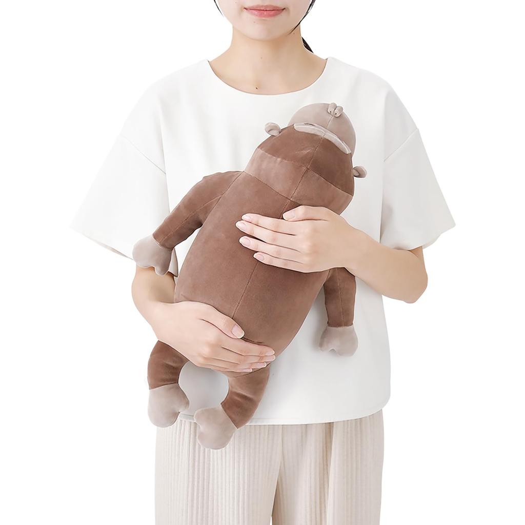 Livheart Körperkissen Premium Nemunemu Tiere Gorilla Bongo Größe M Länge Flauschiges und Quetschbares Plüschtier Körperkissen Geschenk (Gesamt 50cm) 48908-92