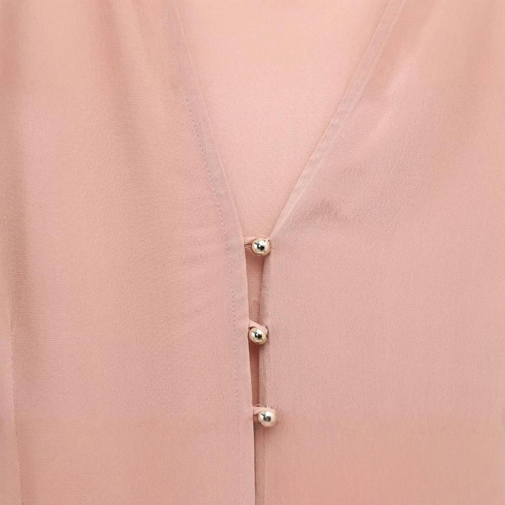 2025 Spring European & American Style Women's Long-Sleeve Belted Shirt - Versatile & Stylish