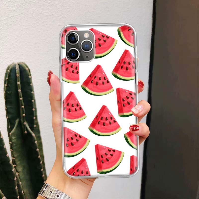 Watermelon Summer Fruit For iPhone 17 Air 16 15 14 Plus 13 Mini 12 11 Pro Max Phone Case 16E 7 Print 8 SE Fundas Cover Soft Coqu