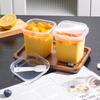 20Pcs Plastic 220/280Ml Dessert Cups With Lids Spoons Pudding Cup Dessert Cake Cup Appetizer Jelly Yogurt Dessert Baking Cup