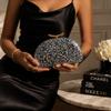 Sac bandoulière oblique pour femme, Sac acrylique forme coquillage spécial, Pochette de mode pour mariage et dîner