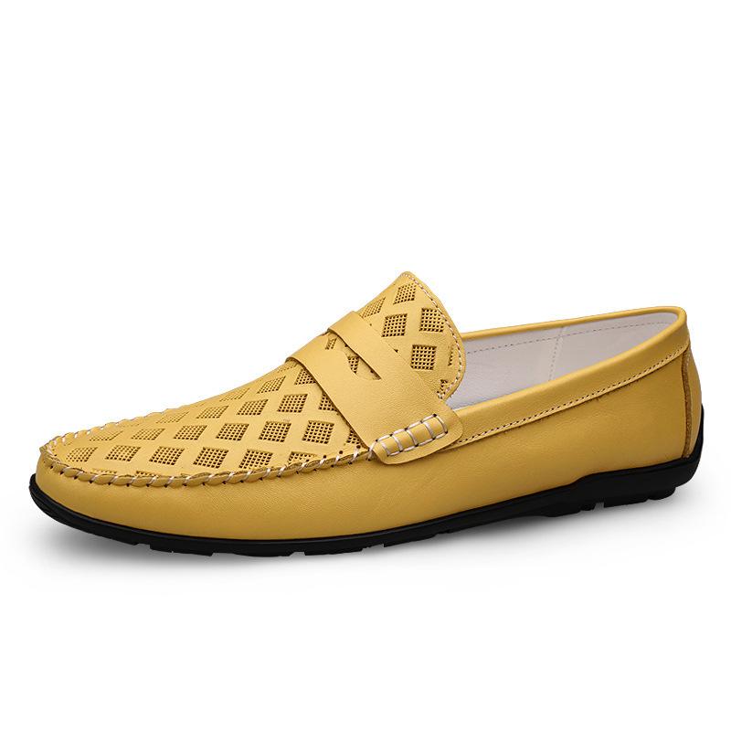 Men s Large Slip-On Leather Loafers: Business, Casual, Formal Driving Shoes 40